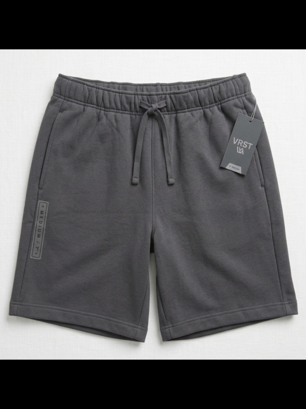 VRST Men's 7" Fleece Shorts Charcoal Gray - Size Medium